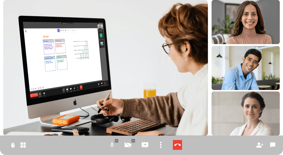 Screen sharing during video call