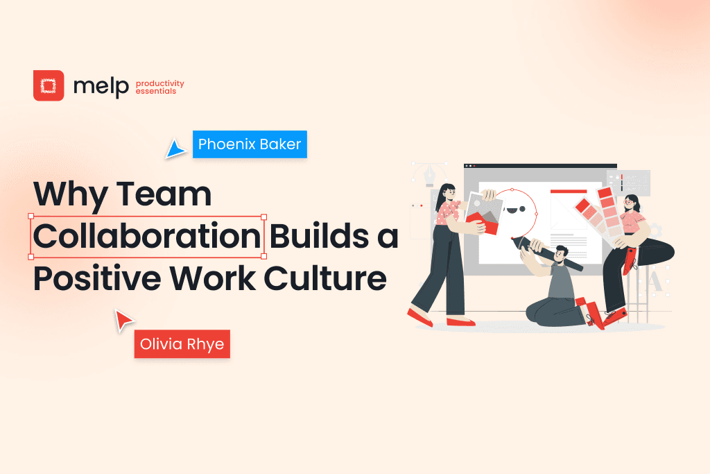 Creative team collaborating with design tools, building a positive work culture.
