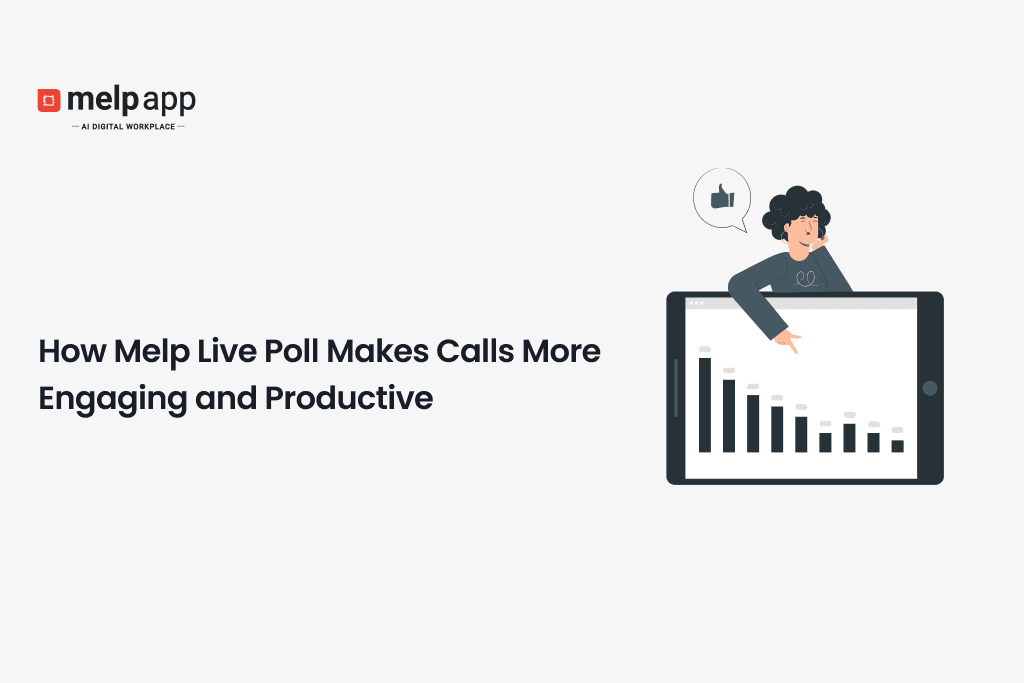 Team using Melp live poll feature to make video calls interactive and productive