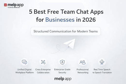 Businesses facing fragmented communication with multiple team chat apps, streamlined using melp app solution